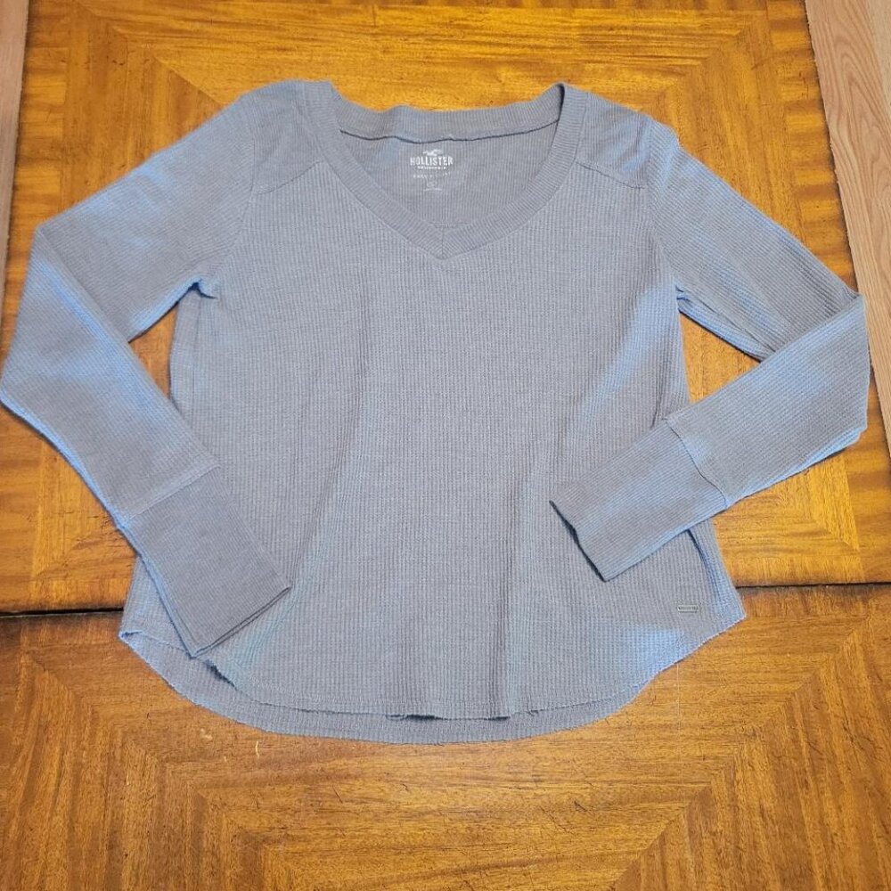 Hollister Gray Thermal Long Sleeve Easy T-Shirt